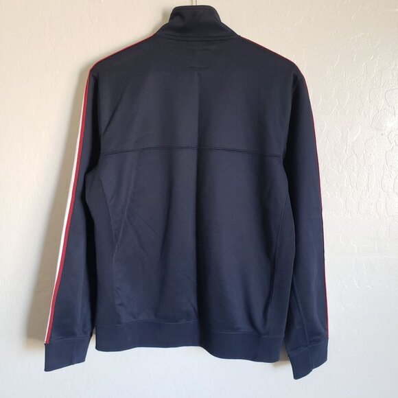 Abercrombie & Fitch Logo Tape Sleeve Tricot Track Jacket Blue Size Men's Small - Picture 8 of 10